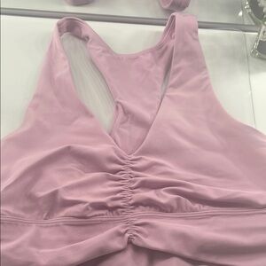 Pink Ruched Halter Top